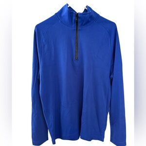 Banana Republic Men's Vibrant Blue Zip-Up Sweater
